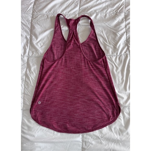 Lululemon Size 6 Everyday Racerback Tank Top Red Workout Gym Light Weight EUC - Picture 2 of 6